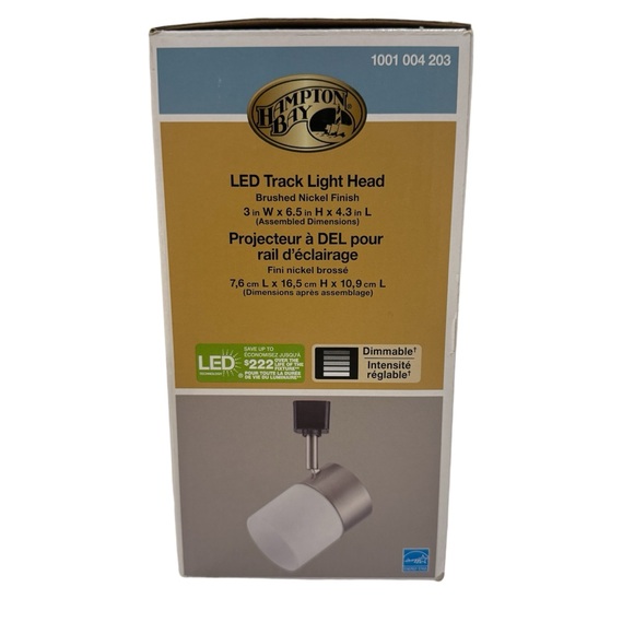 Hampton Bay LED Track Light Head Brushed Nickel Finish - Picture 2 of 4